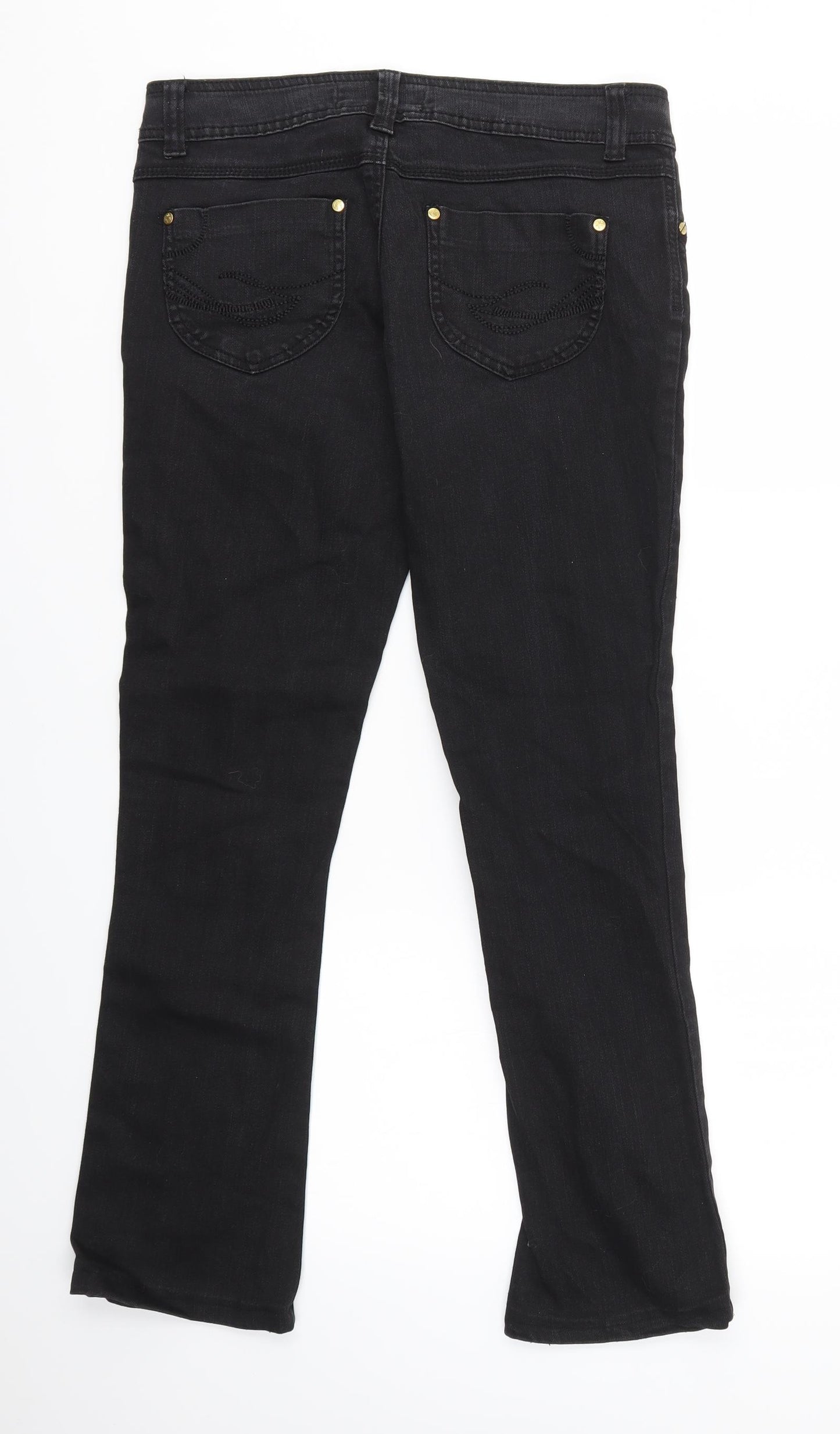 24/7 Authentic Denim Womens Black   Skinny Jeans Size 10 L28 in - FLARE