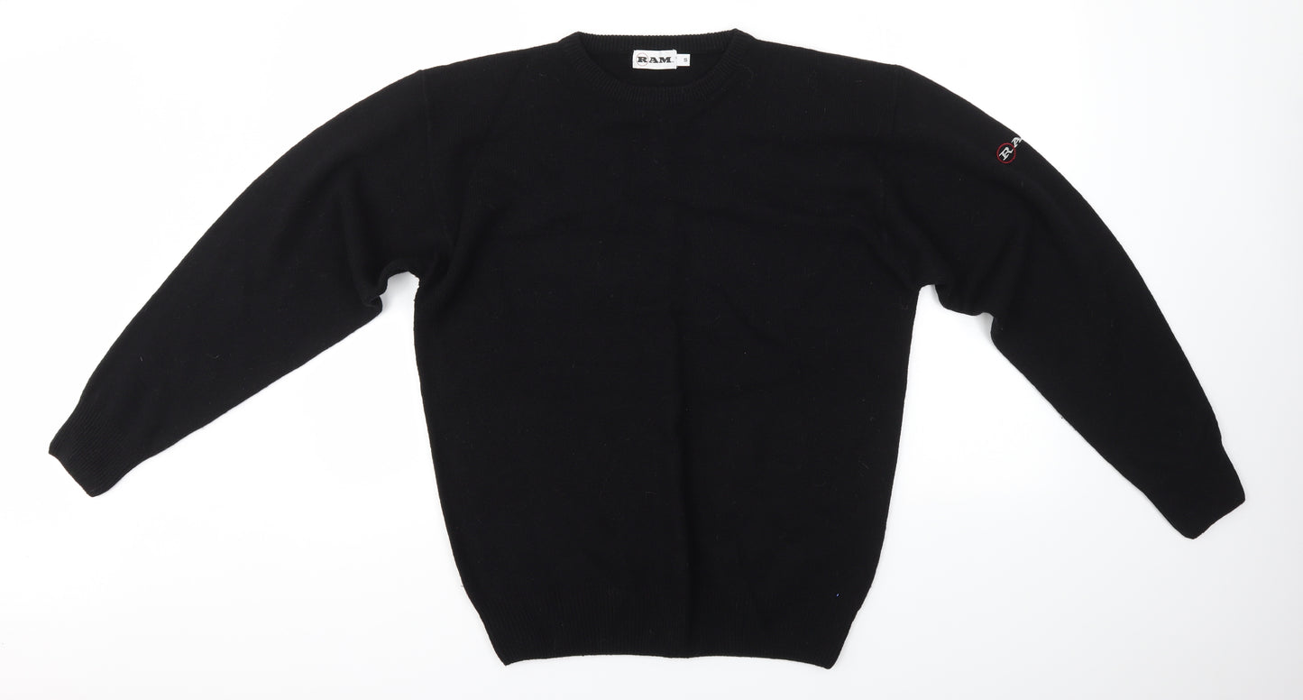 RAM Mens Black   Pullover Jumper Size S