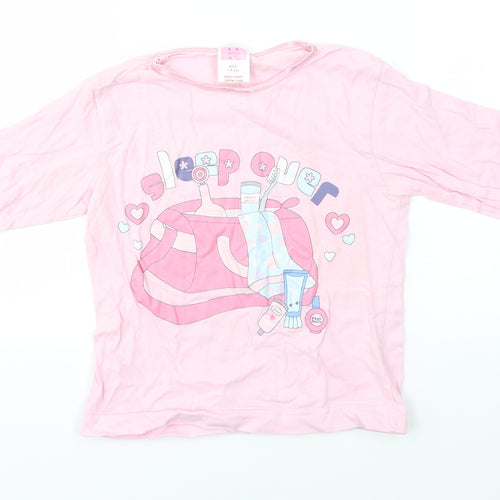 Preworn Girls Multicoloured Solid  Top Pyjama Top Size 7-8 Years  - SLEEPOVER