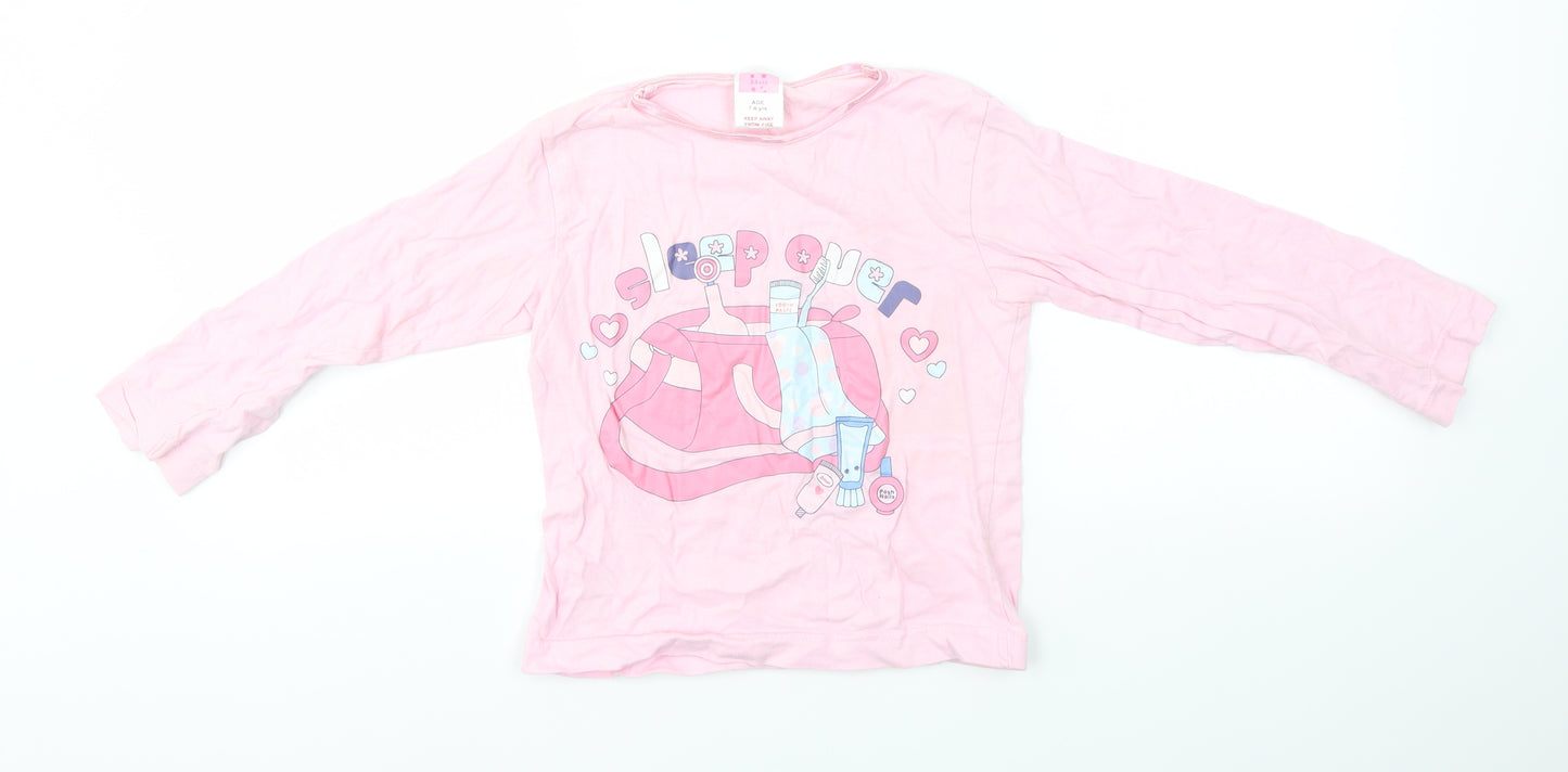 Preworn Girls Multicoloured Solid  Top Pyjama Top Size 7-8 Years  - SLEEPOVER
