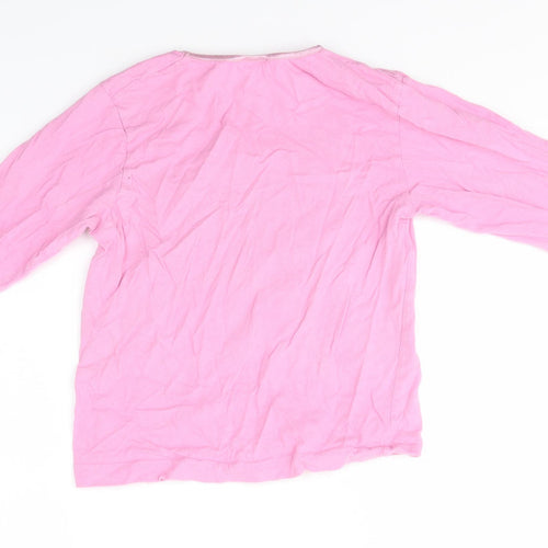 Preworn Girls Pink Solid  Top Pyjama Top Size 7-8 Years  - DREAMY