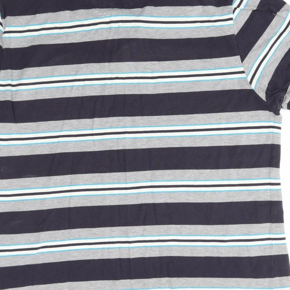 Blue Harbour Mens Multicoloured Striped   Polo Size XL