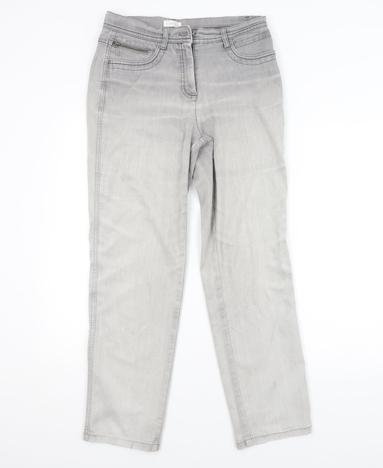 Bonita Womens Grey   Straight Jeans Size 10 L30 in