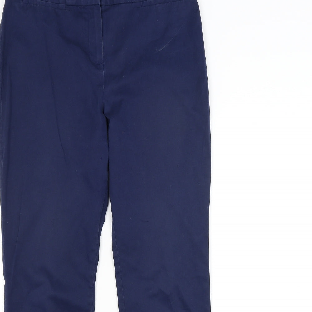 M&S Womens Blue   Trousers  Size 12 L28 in