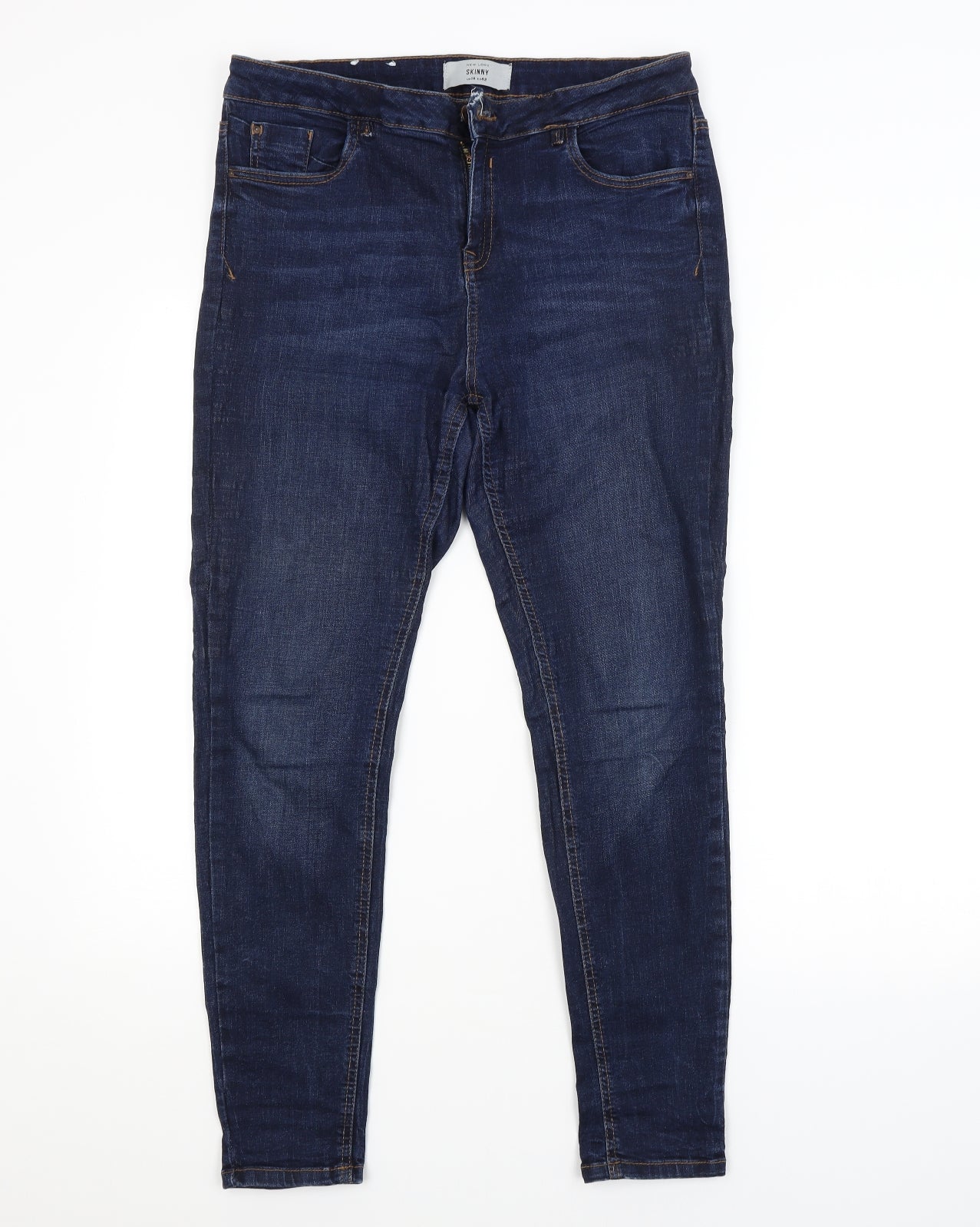 New Look Womens Blue   Skinny Jeans Size 14 L27 in