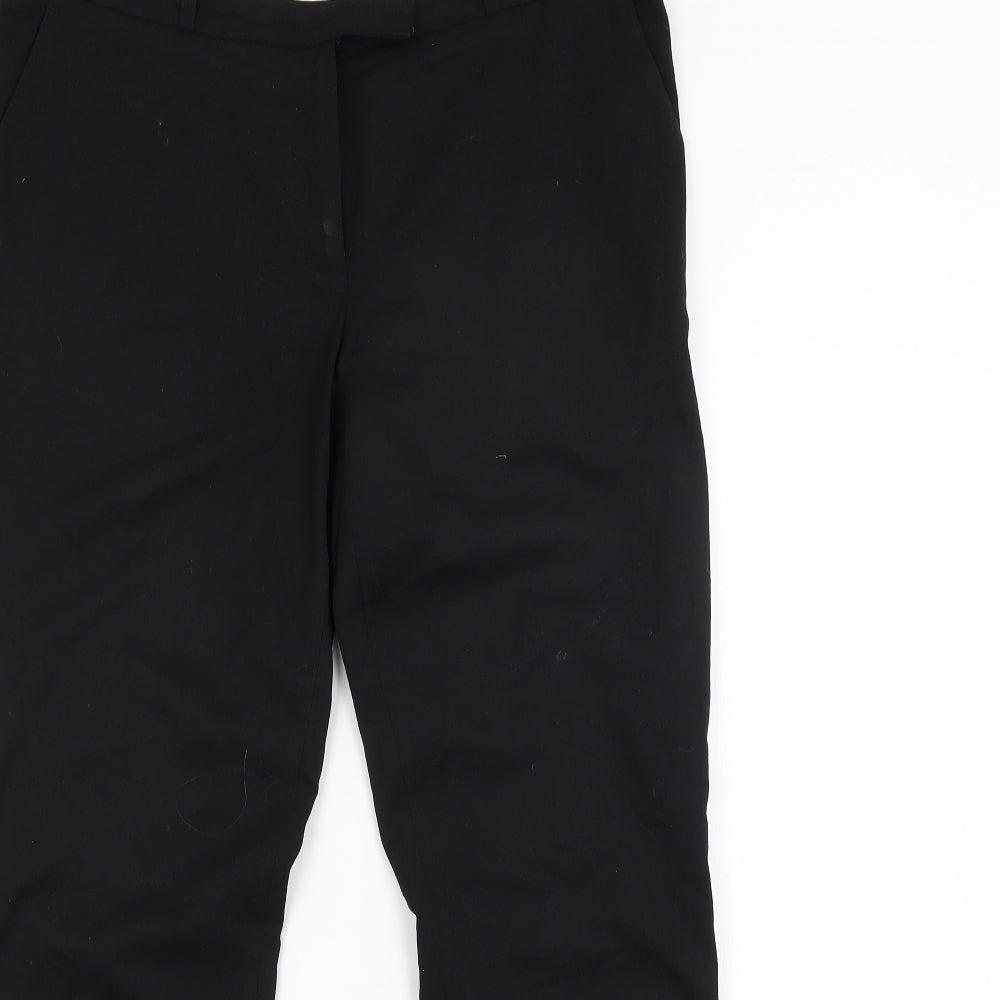 H&M Womens Black   Trousers  Size 14 L28 in