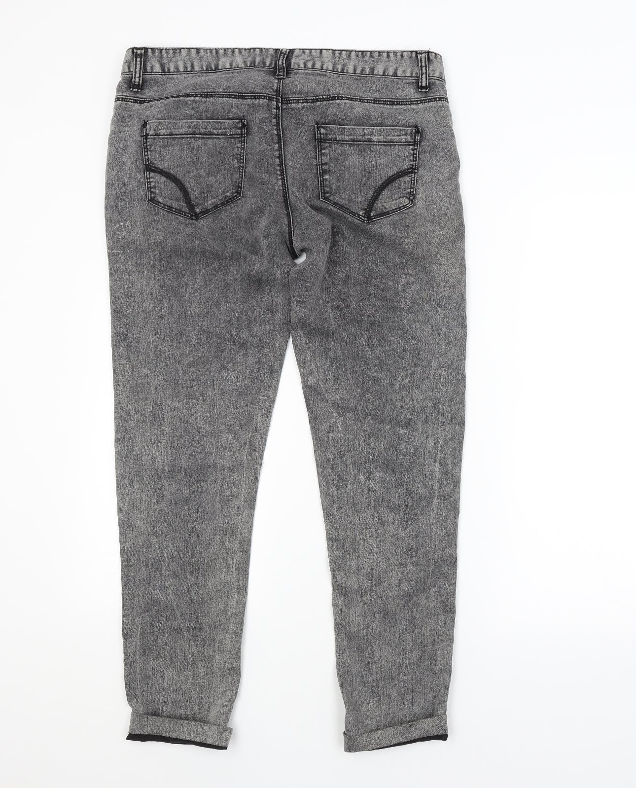 DENIM CO. Womens Grey   Skinny Jeans Size 14 L27 in