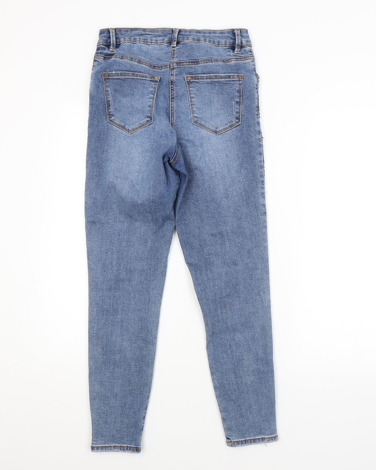 /DENIM Womens Blue Argyle/Diamond  Skinny Jeans Size 10 L26 in