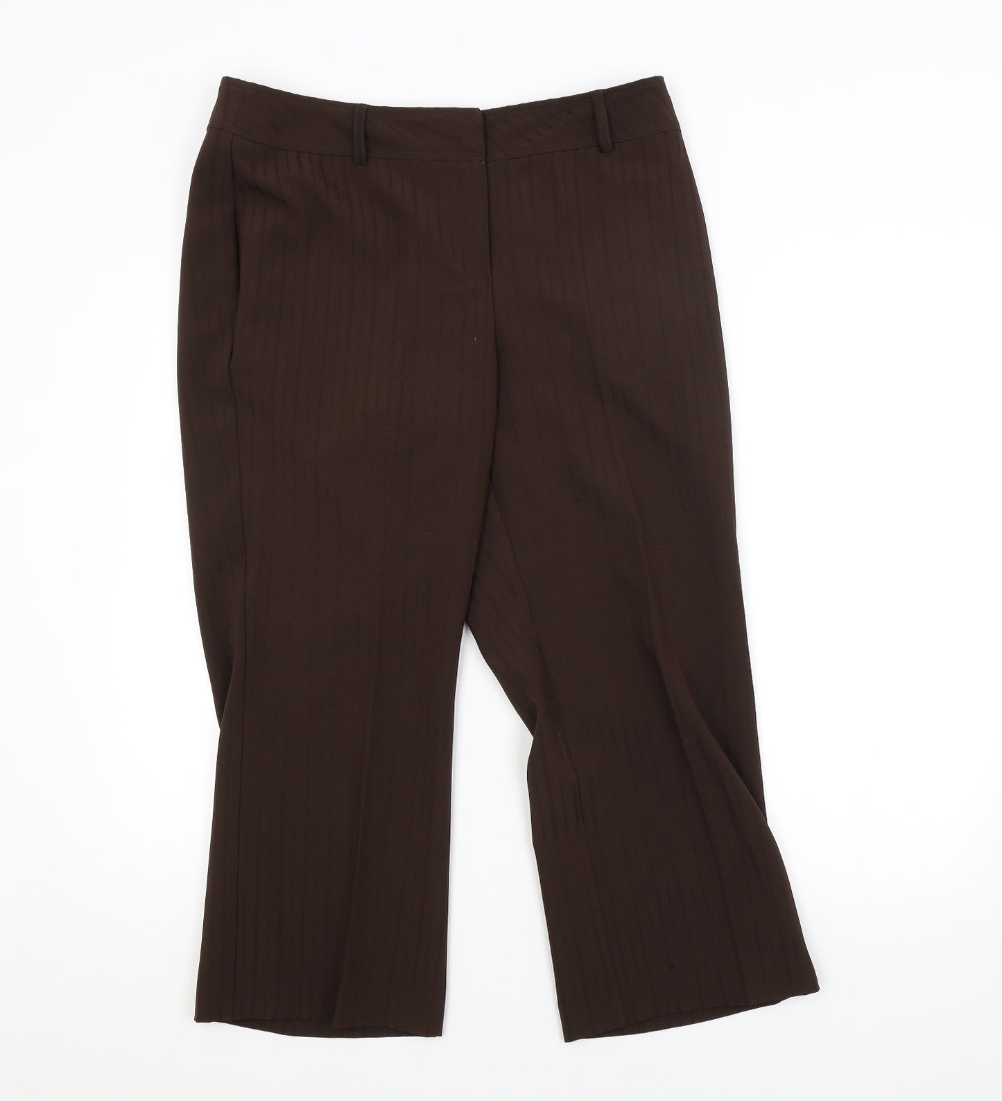 Berkertex Womens Brown Striped  Trousers  Size 14 L25 in