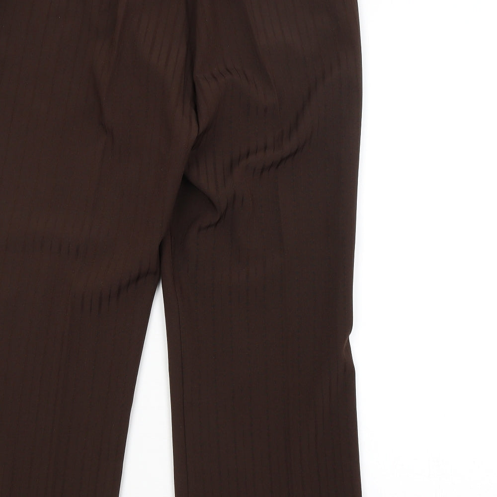 Berkertex Womens Brown Striped  Trousers  Size 14 L25 in