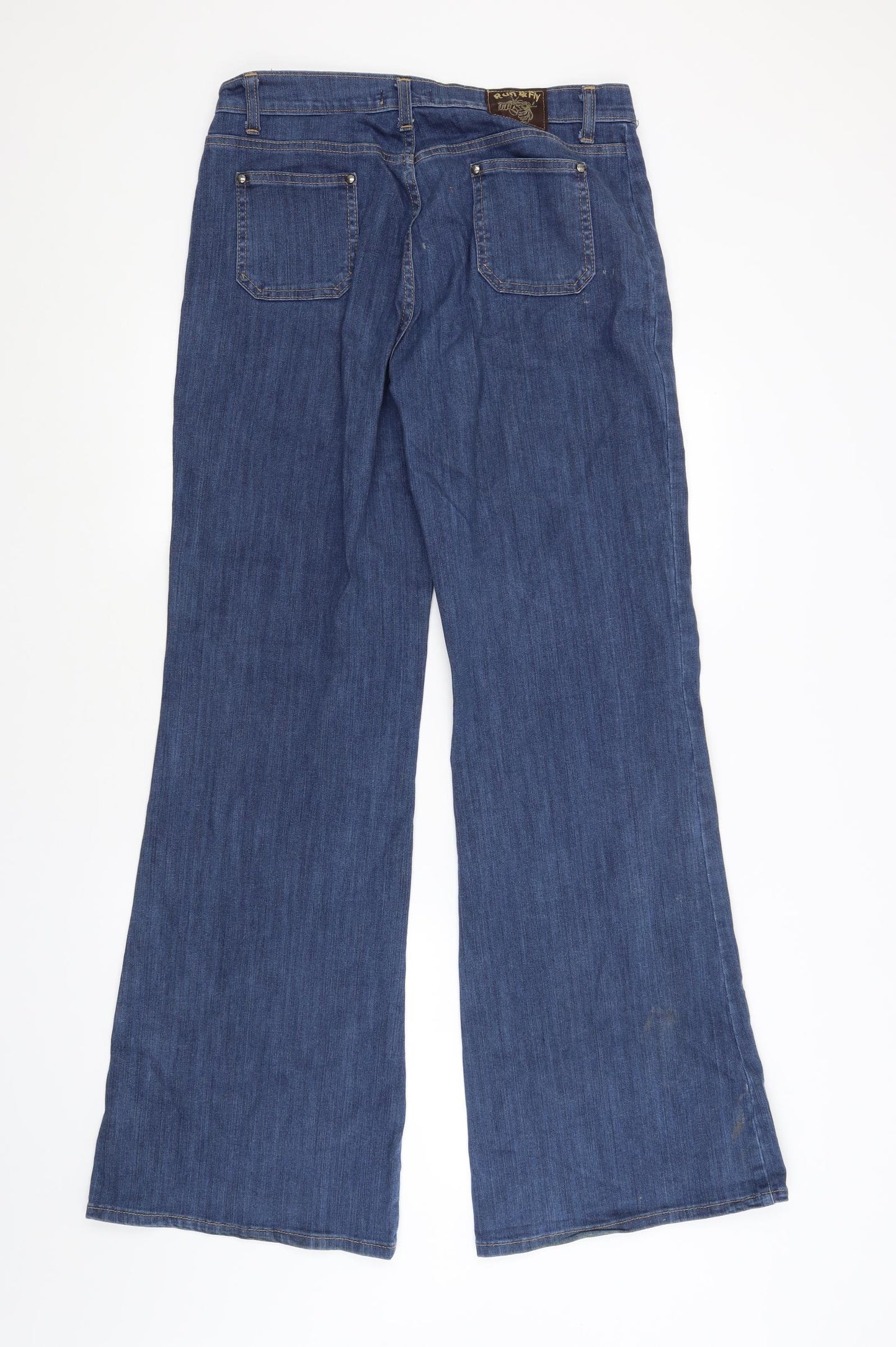Run & Fly Womens Blue   Bootcut Jeans Size 12 L34 in