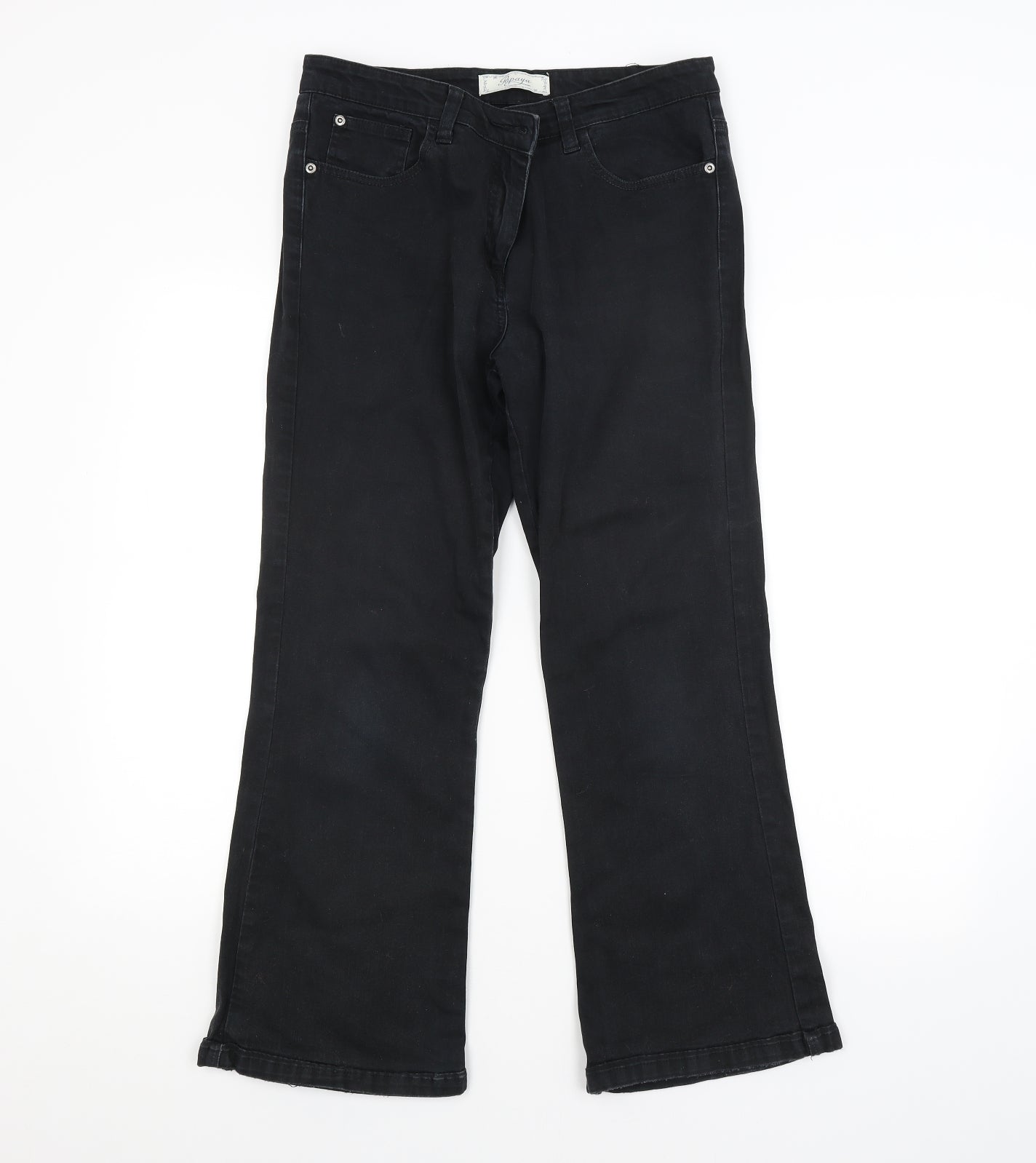 Papaya Womens Black   Bootcut Jeans Size 12 L27 in