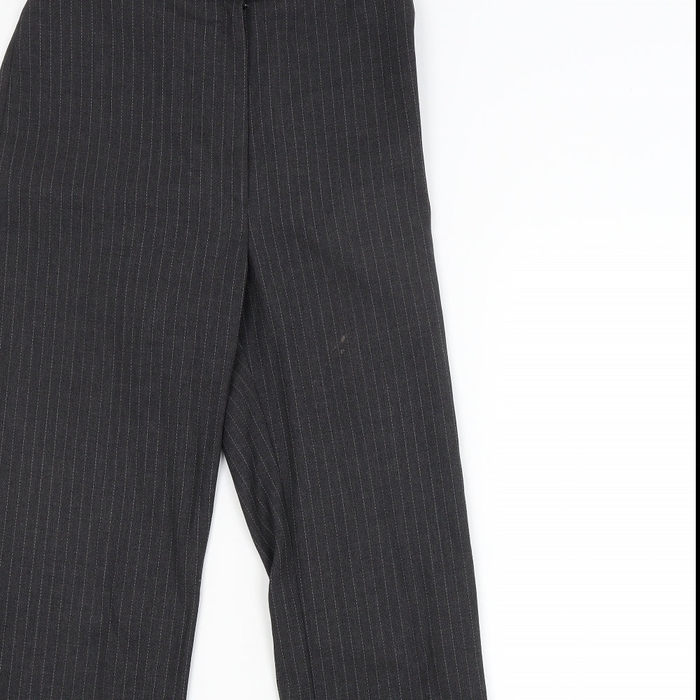 NEXT Womens Grey Striped  Trousers  Size 10 L28 in