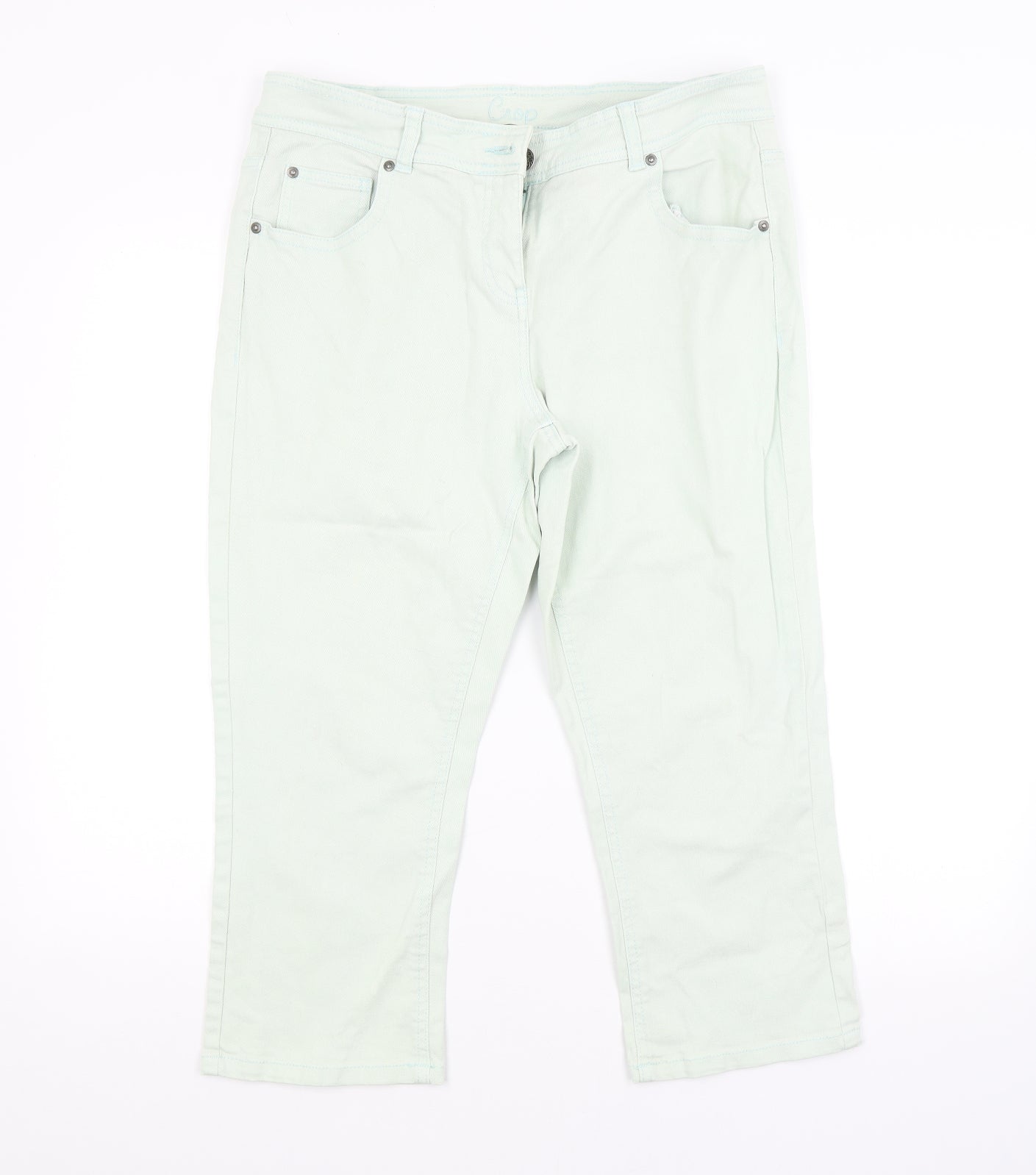 George Womens Green   Cropped Jeans Size 14 L21 in