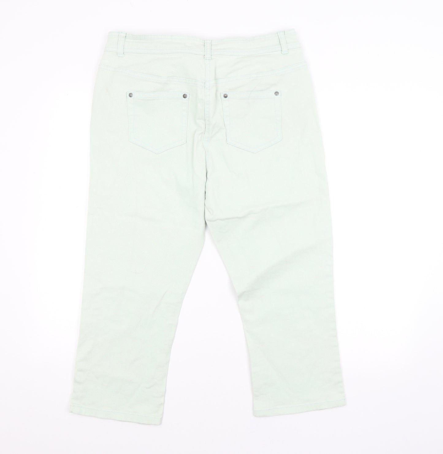 George Womens Green   Cropped Jeans Size 14 L21 in