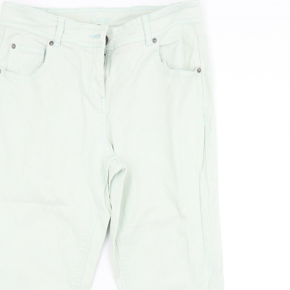 George Womens Green   Cropped Jeans Size 14 L21 in