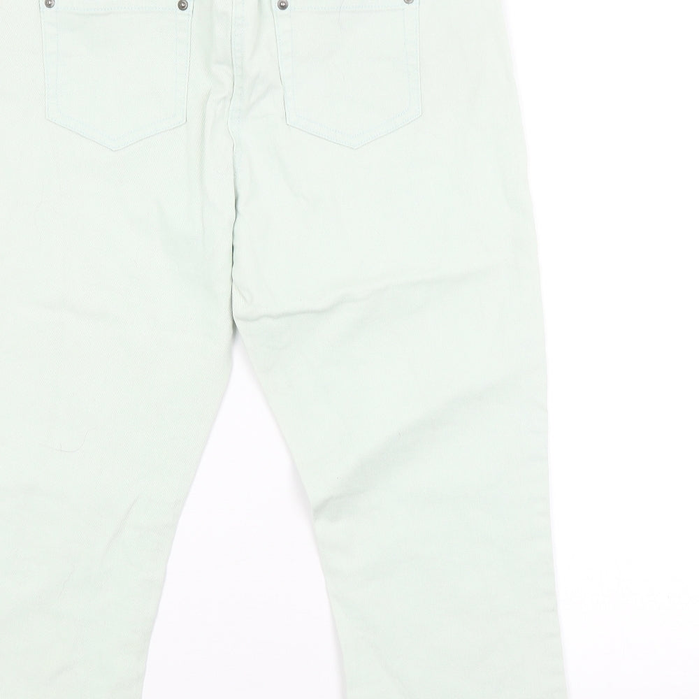 George Womens Green   Cropped Jeans Size 14 L21 in