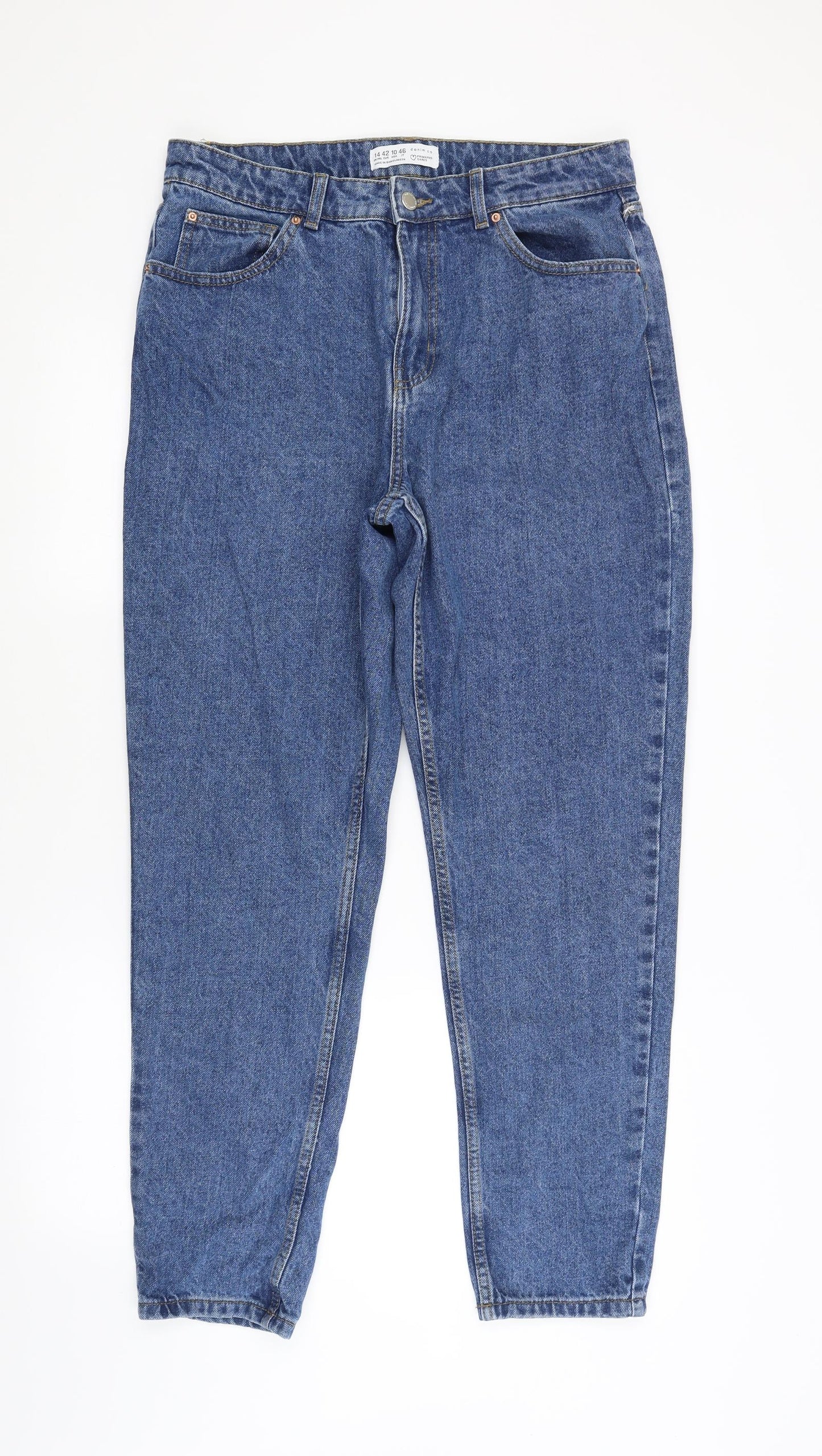 Primark Womens Blue   Straight Jeans Size 14 L30 in