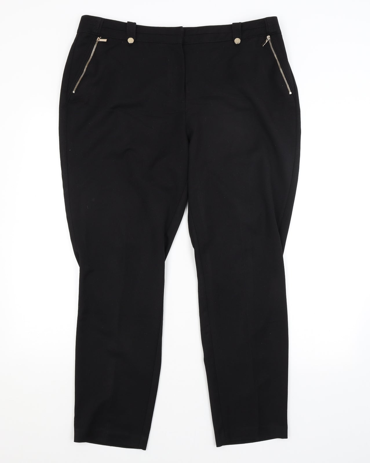 Wallis Womens Black   Trousers  Size 16 L27 in