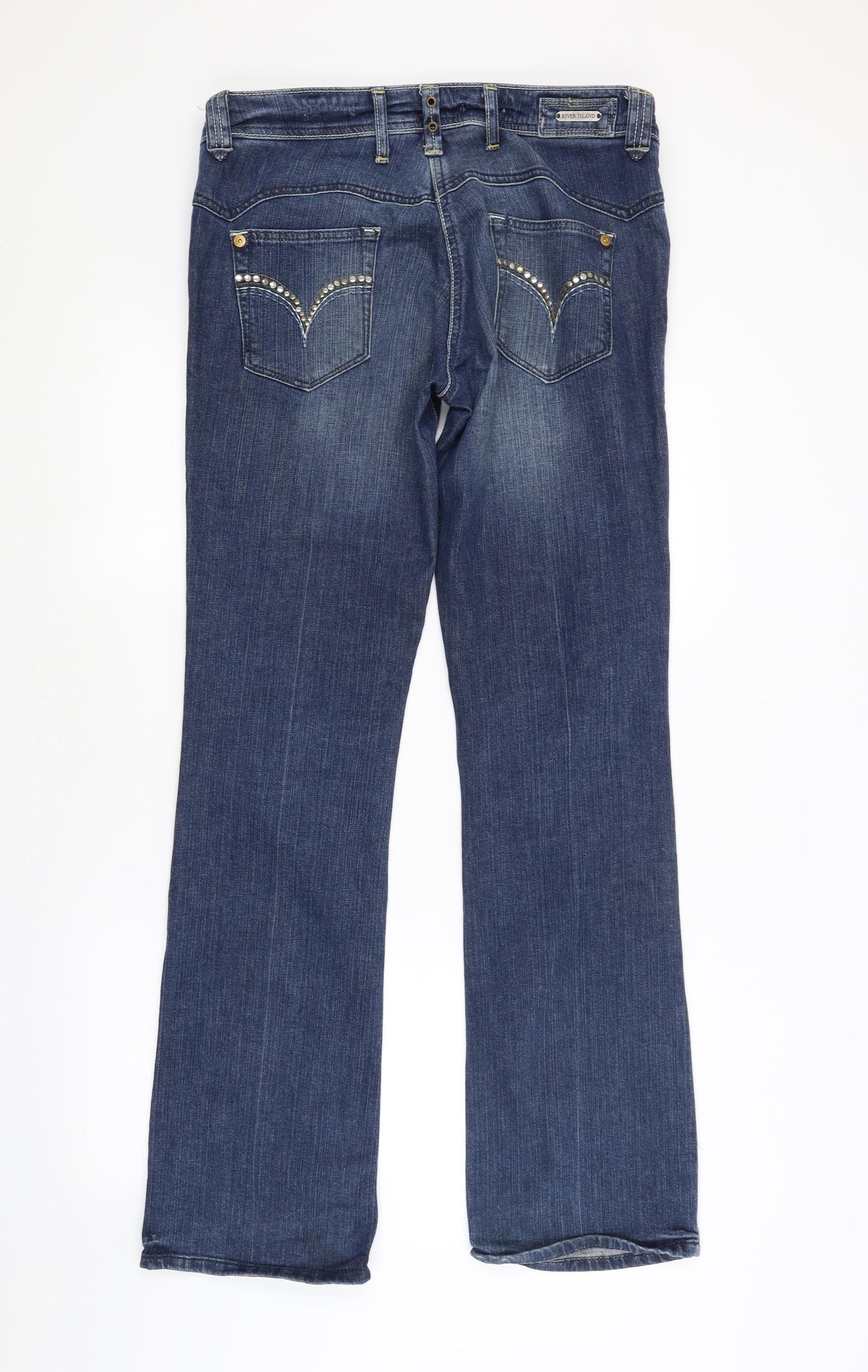 River Island Womens Blue   Bootcut Jeans Size 14 L32 in