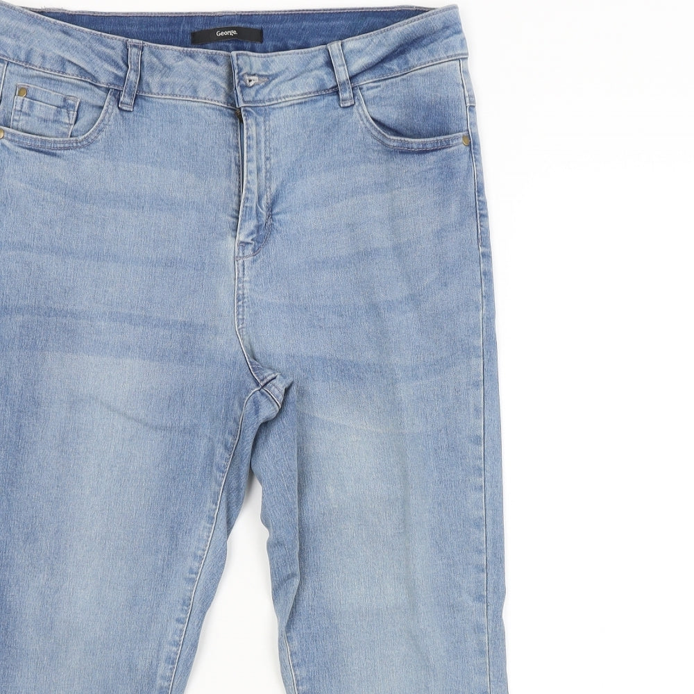 George Womens Blue   Cropped Jeans Size 14 L21 in