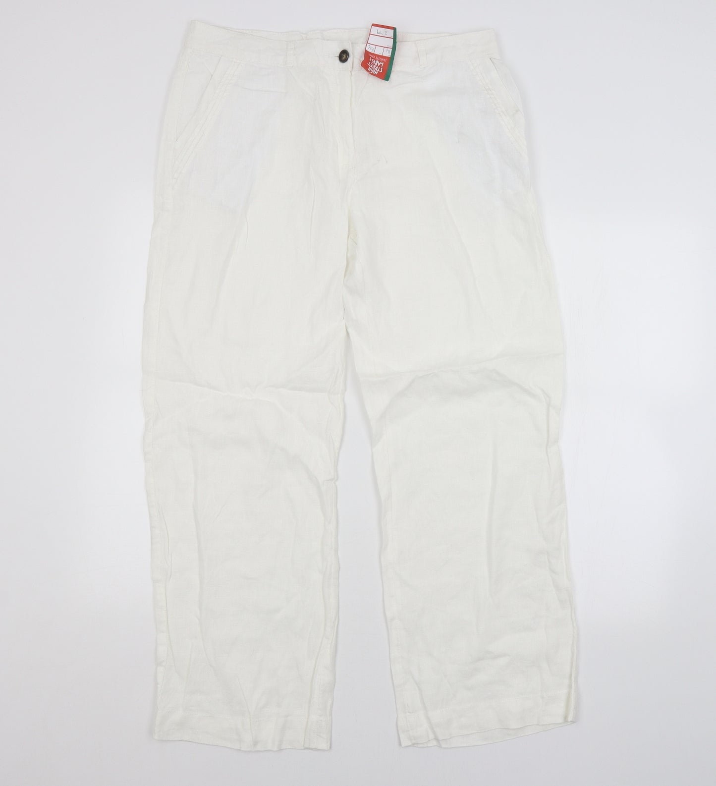 George Womens White   Trousers  Size 14 L29 in