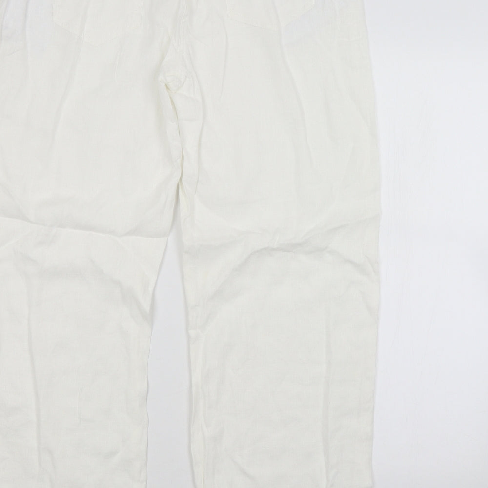 George Womens White   Trousers  Size 14 L29 in