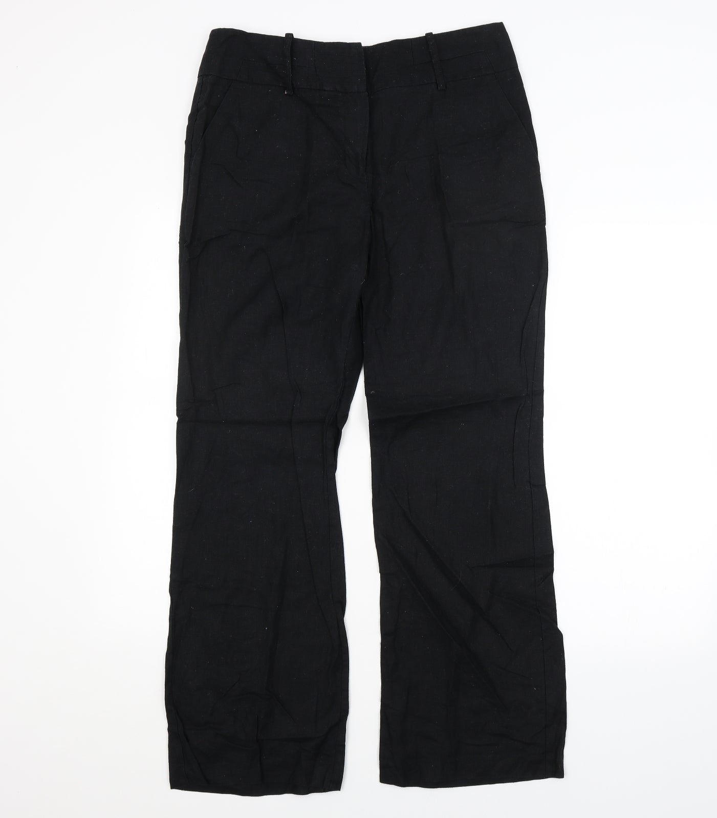 NEXT Womens Black   Trousers  Size 12 L28 in