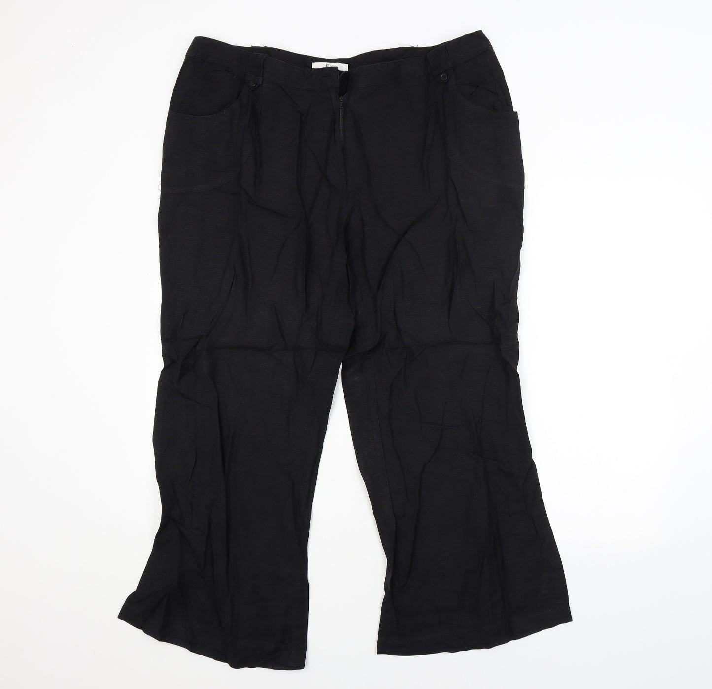 Klass Womens Black   Trousers  Size 18 L25 in