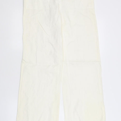 Per Una Womens White   Trousers  Size 8 L31 in