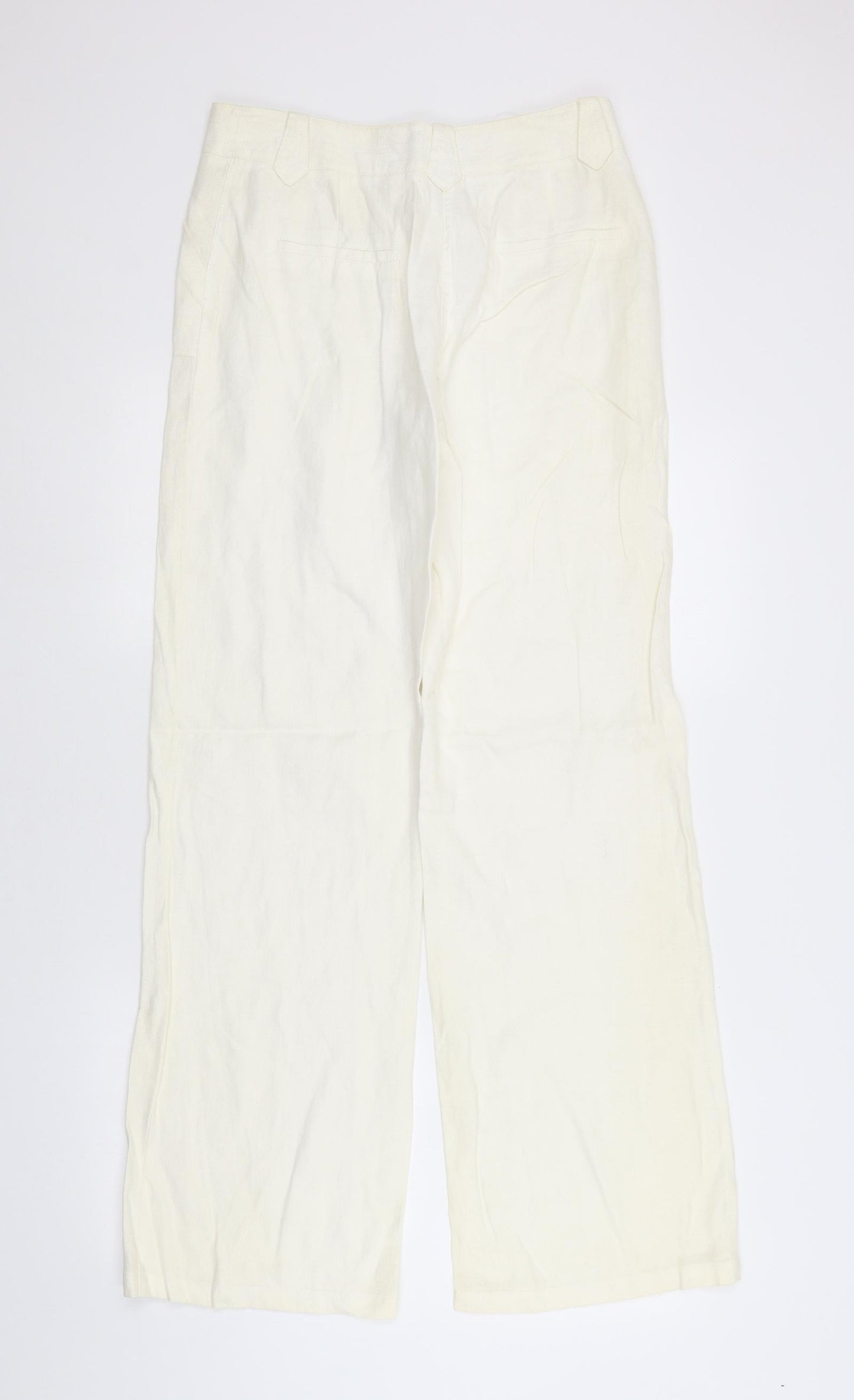 Per Una Womens White   Trousers  Size 8 L31 in