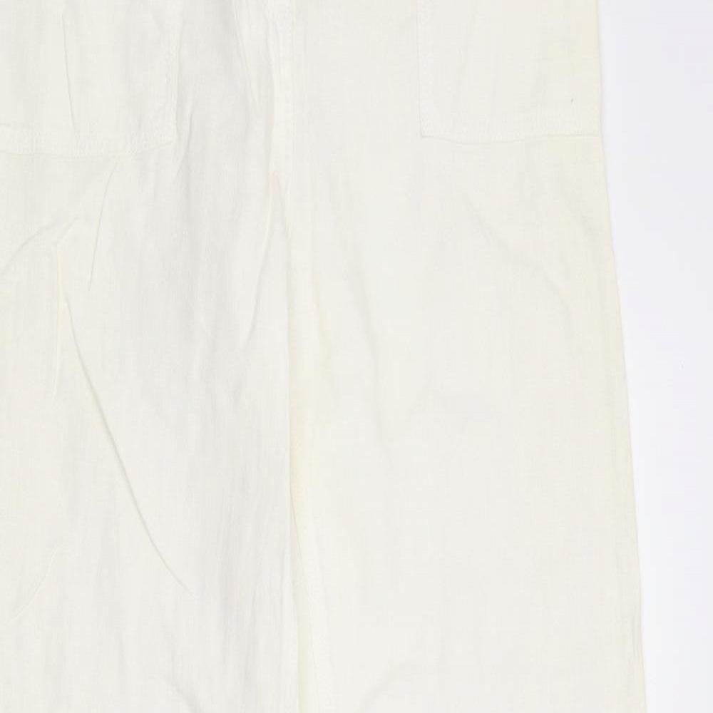 Per Una Womens White   Trousers  Size 8 L31 in