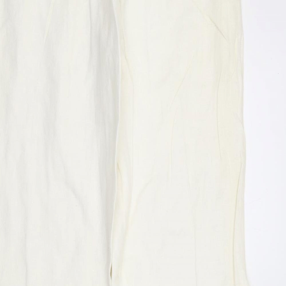 Per Una Womens White   Trousers  Size 8 L31 in