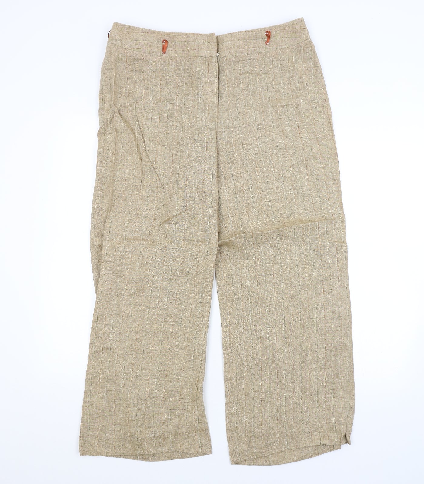 Phase Eight Womens Brown Striped  Trousers  Size 14 L26 in