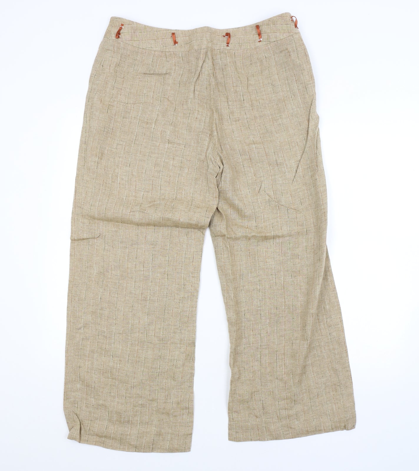Phase Eight Womens Brown Striped  Trousers  Size 14 L26 in