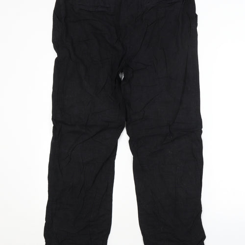 Papaya Womens Black   Trousers  Size 14 L28 in