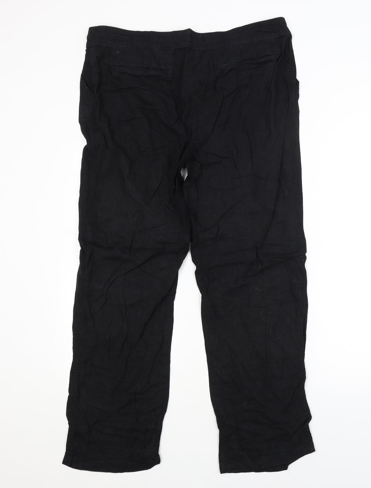 Papaya Womens Black   Trousers  Size 14 L28 in