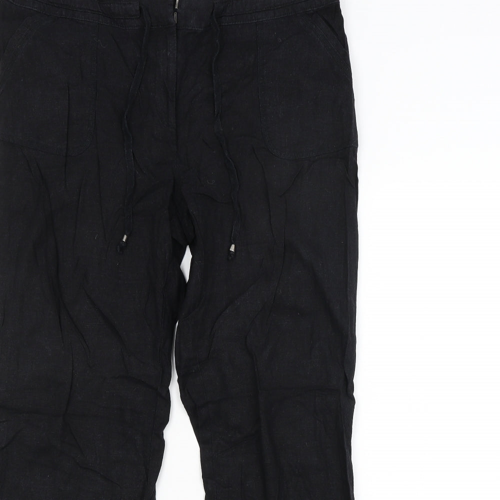 Papaya Womens Black   Trousers  Size 14 L28 in