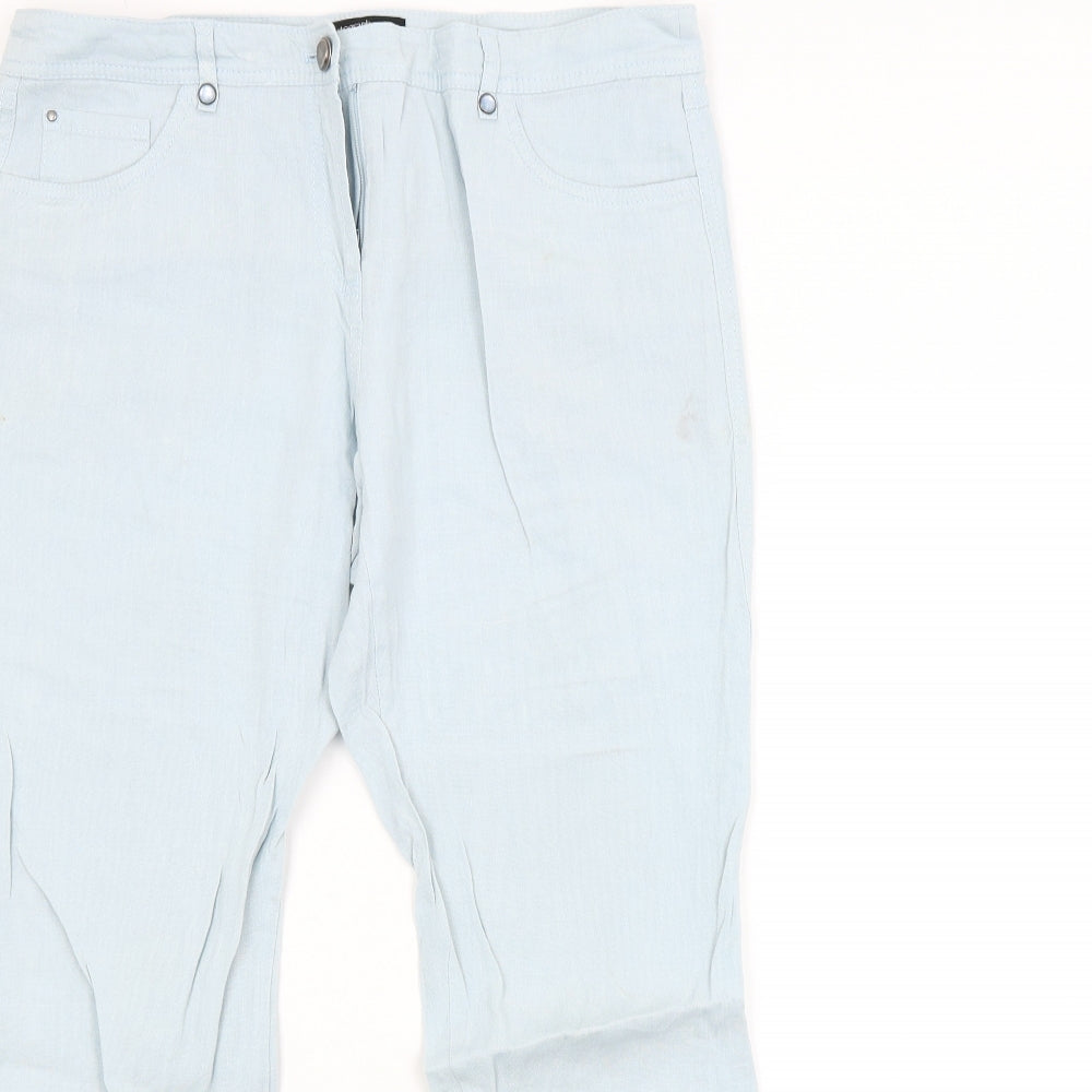 M&S Womens Blue   Straight Jeans Size 12 L28 in