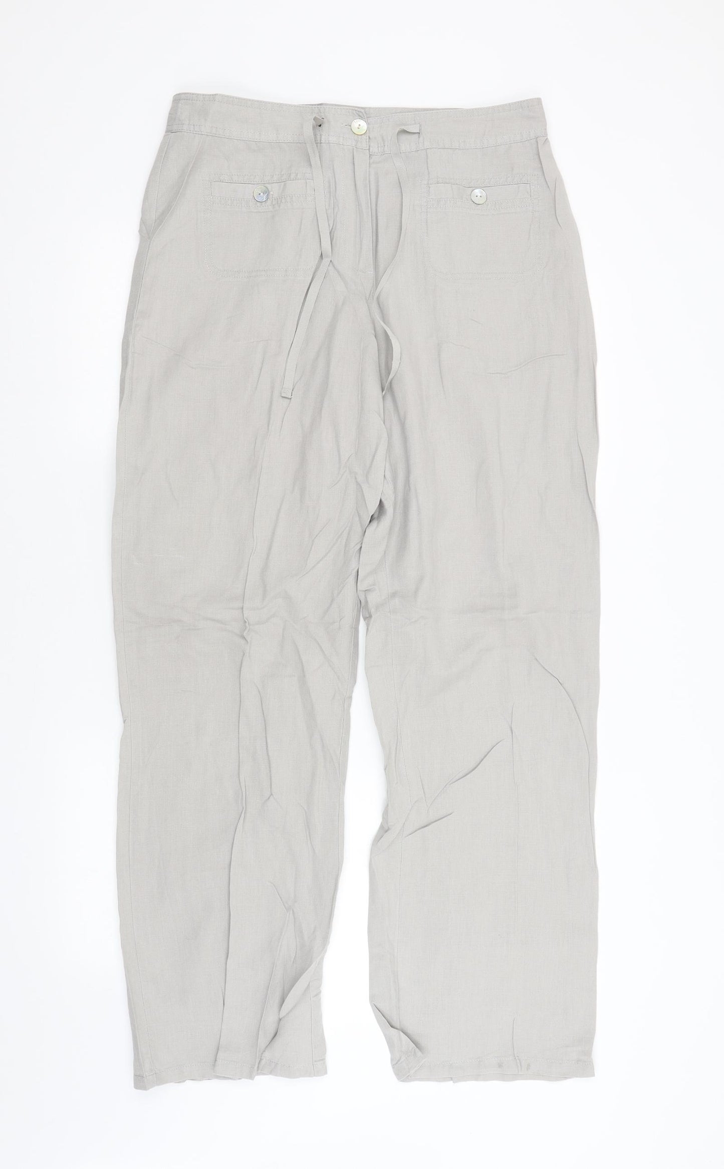 Cotton Traders Womens Grey   Trousers  Size 14 L31 in