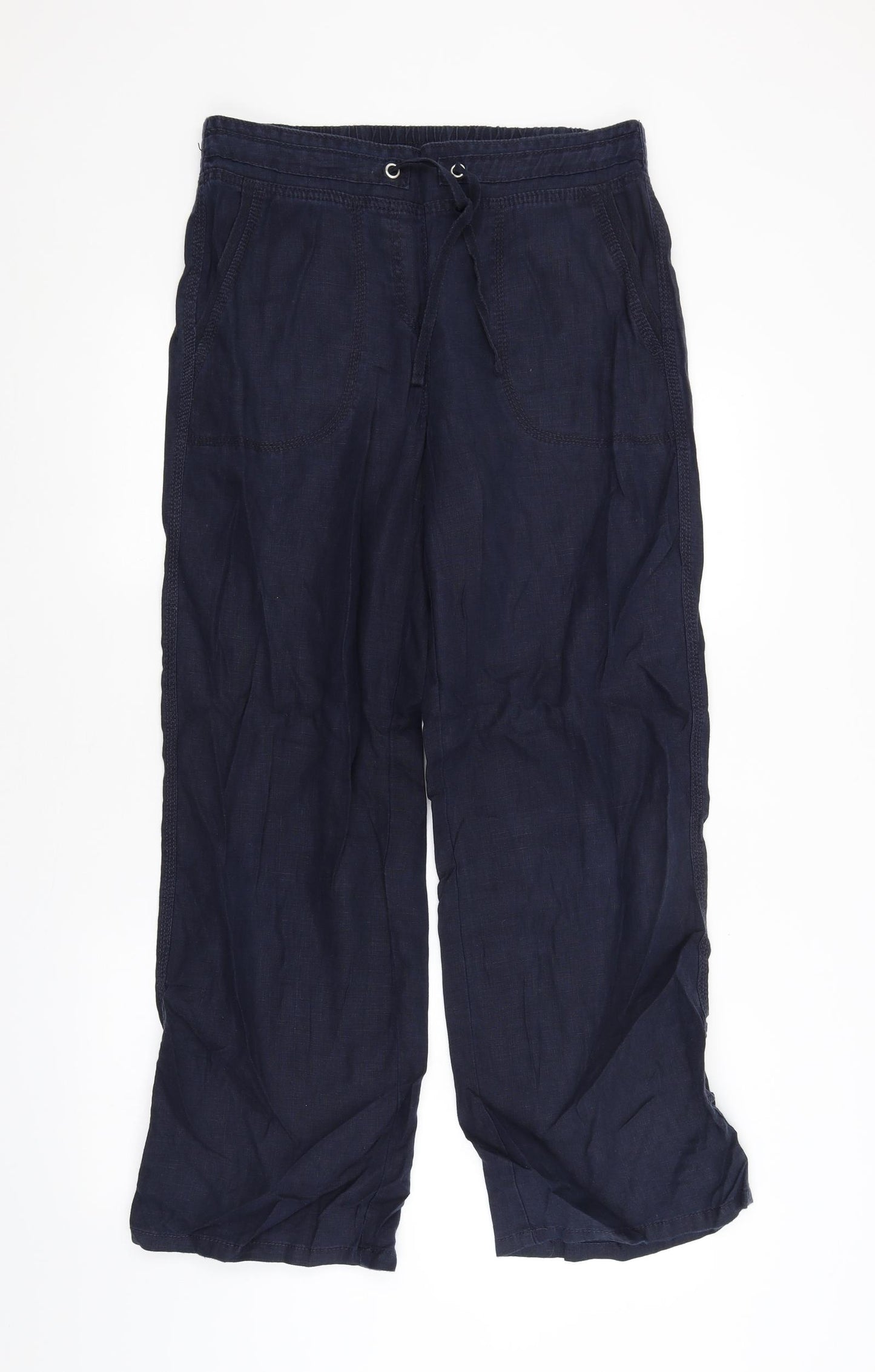 M&S Womens Blue   Trousers  Size 12 L29 in
