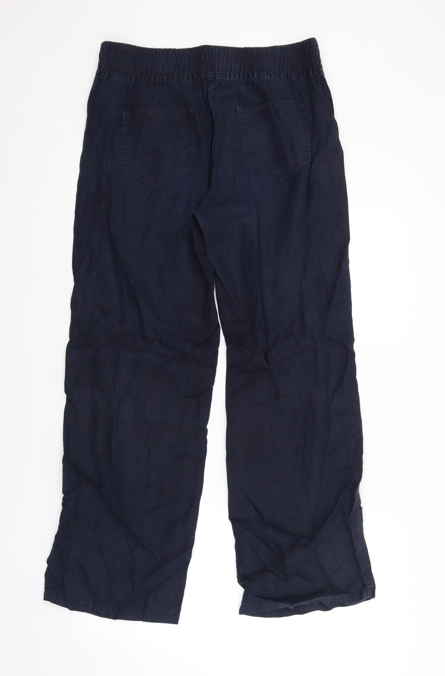 M&S Womens Blue   Trousers  Size 12 L29 in