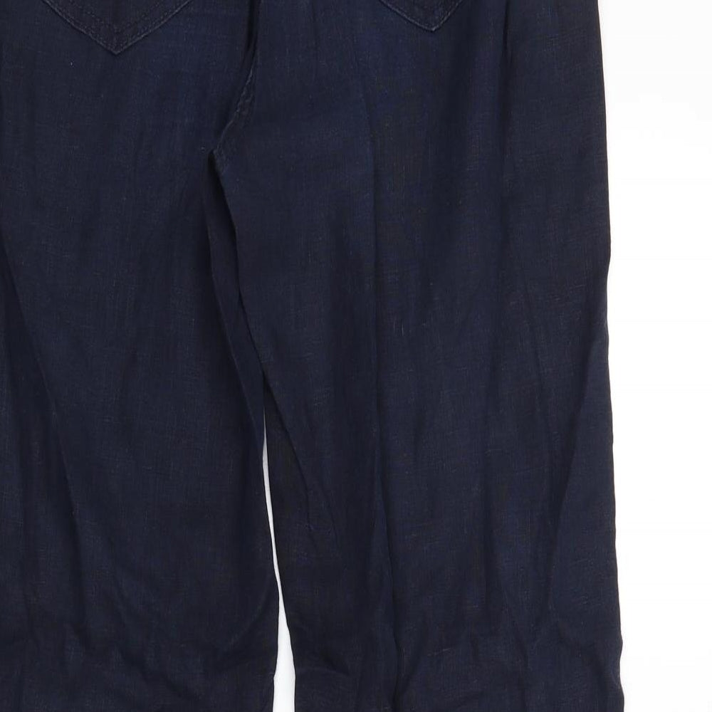 M&S Womens Blue   Trousers  Size 12 L29 in