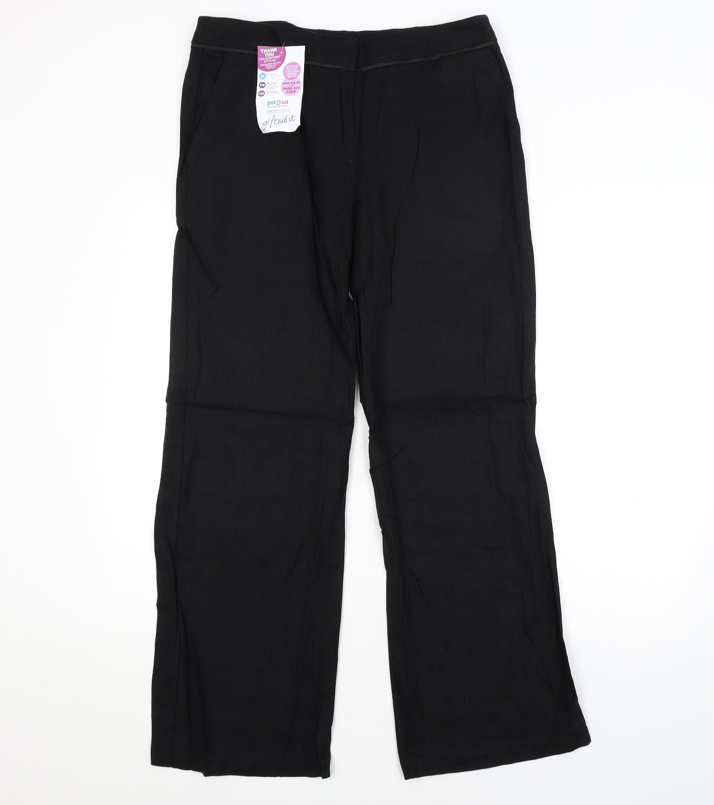 M&S Womens Black   Trousers  Size 14 L29 in