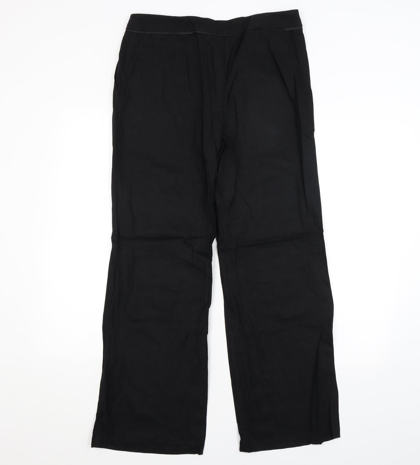 M&S Womens Black   Trousers  Size 14 L29 in