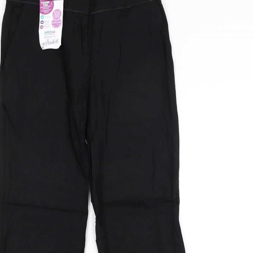 M&S Womens Black   Trousers  Size 14 L29 in