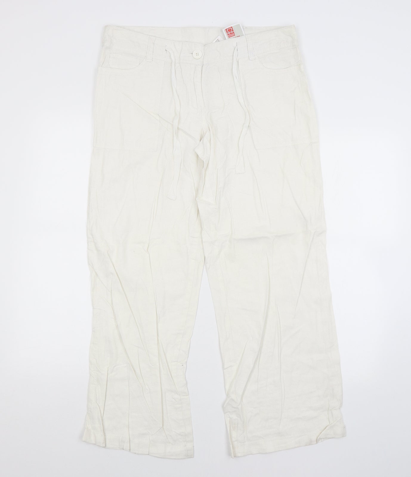 NEXT Womens White   Trousers  Size 10 L28 in