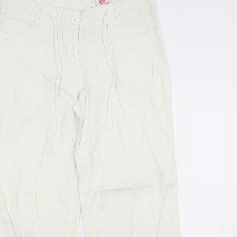 NEXT Womens White   Trousers  Size 10 L28 in