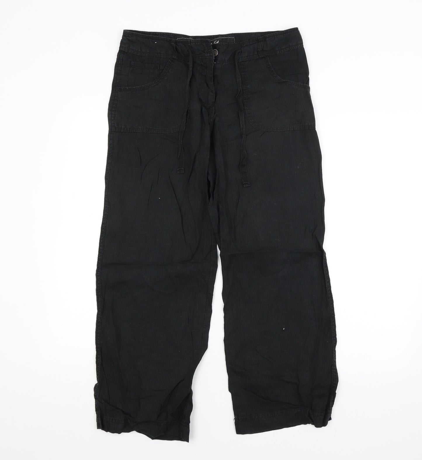 DENIM CO. Womens Black   Trousers  Size 8 L26 in