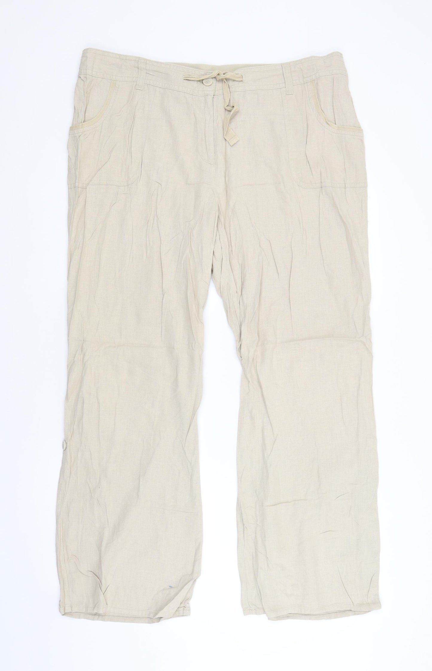 F&F Womens Beige   Trousers  Size 20 L28 in